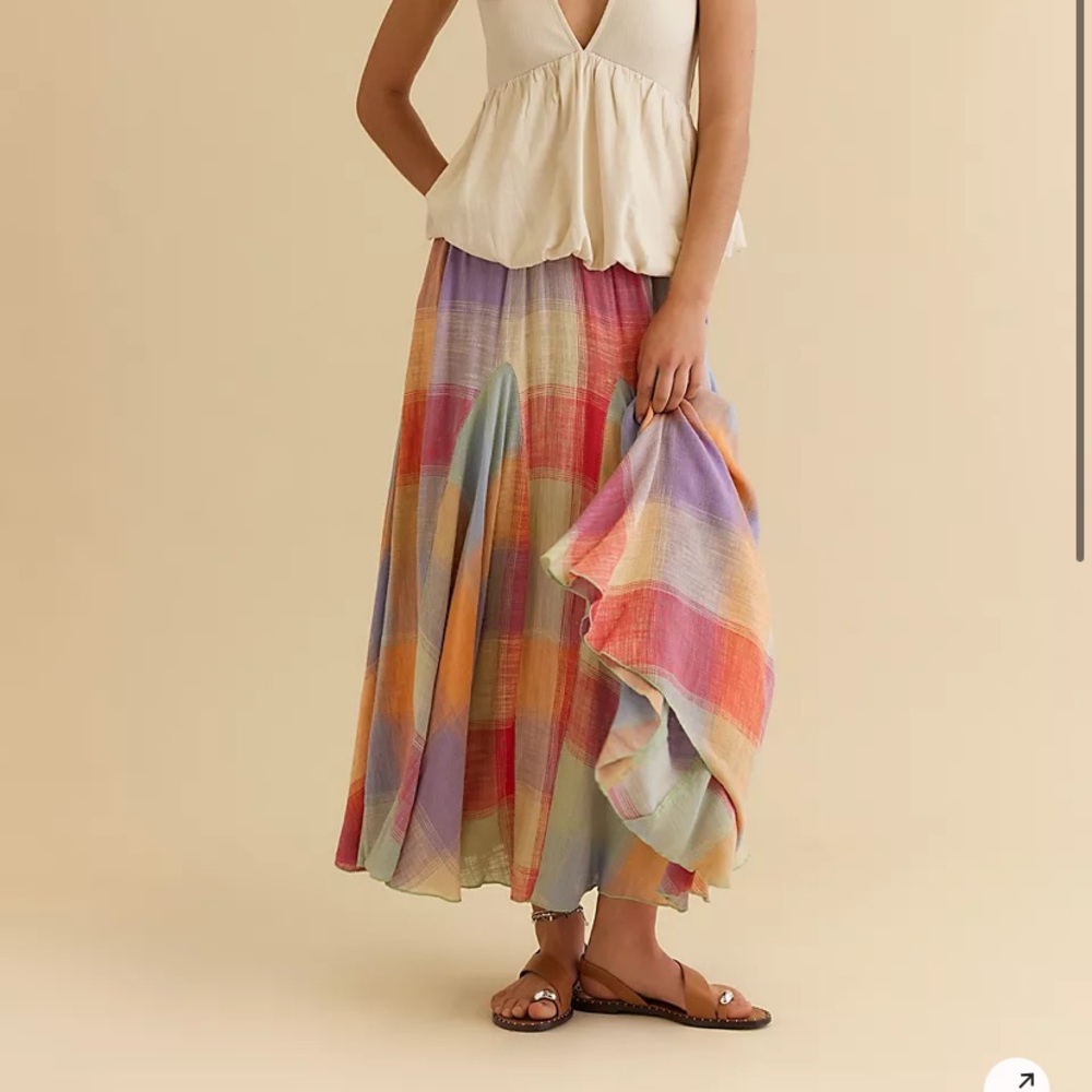 Free People Madras Skirt
